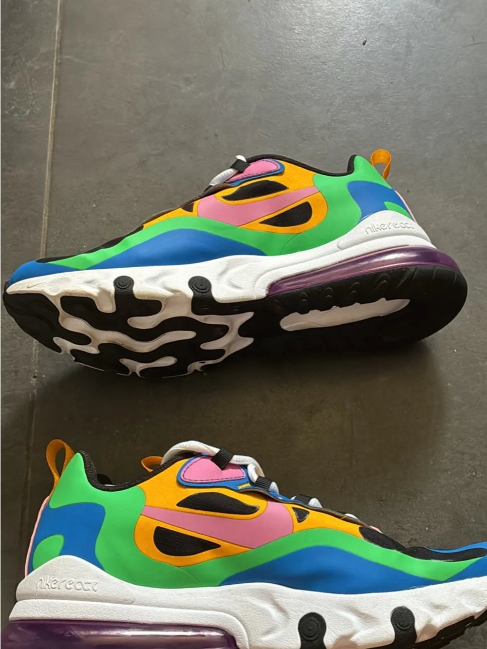 Nike Kids Colorblock Sneakers - Blue, Yellow & Pink